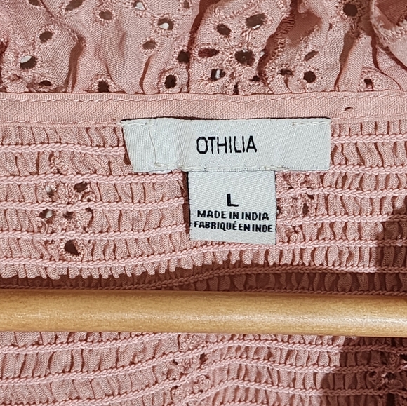 Othilia Anthropologie Women's Pink Eyelet Blouse - Picture 7 of 7